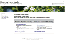 Tablet Screenshot of memorylanemedia.ca